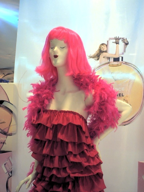 Pink, it was love at first sight
Pink, when I turn out the lights
Pink, gets me high as a kite
And I think everything is going to be all right, no matter what we do tonight...
(well of COURSE, you're made of plastic, dammit.)
