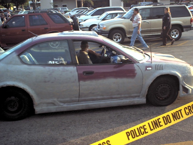Sole member of Team Bondo! Sadly, the back of this great vehicle got clipped off -- it has a wing and a "R" emblem on the back