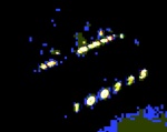 Running in the dark, light spills from the back of the displays.