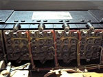 The lamp sockets, removable for replacement of bulbs