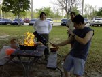 Juan, our official provider of burnination. This is after his THIRD round of shooting the coals with lighter fluid...