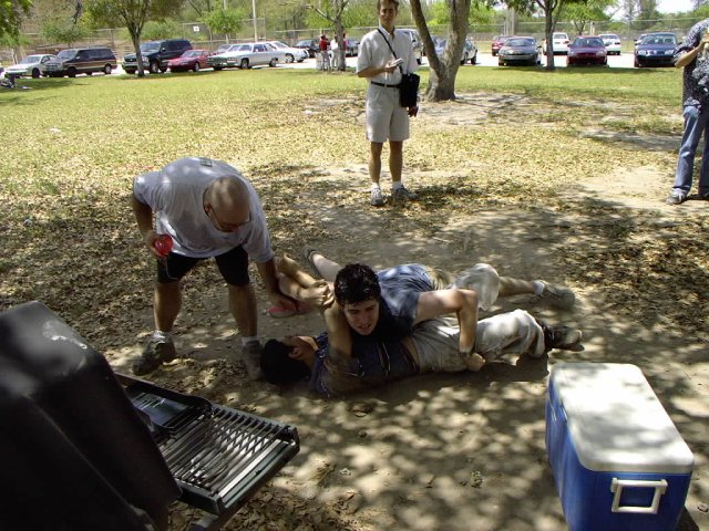 And then there was wrestling in the dirt...