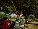 The EVIL pinata claims its first and only victim - Ben's bokken! He discards it, even after the suggestion of bringing it back to life with a magical substance some of us know as "electrical tape"...