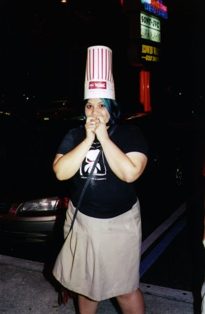 Mel being uber-cute with a chef's hat.