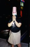 Mel being uber-cute with a chef's hat.