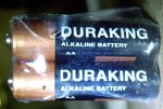 Some batteries that Sarah's dad bought at one of Hialeah's great flea markets of mystery... complete with completely original and non-derivative label design!