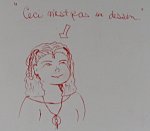 I believe the text above this drawing translates to "This is not a drawing".