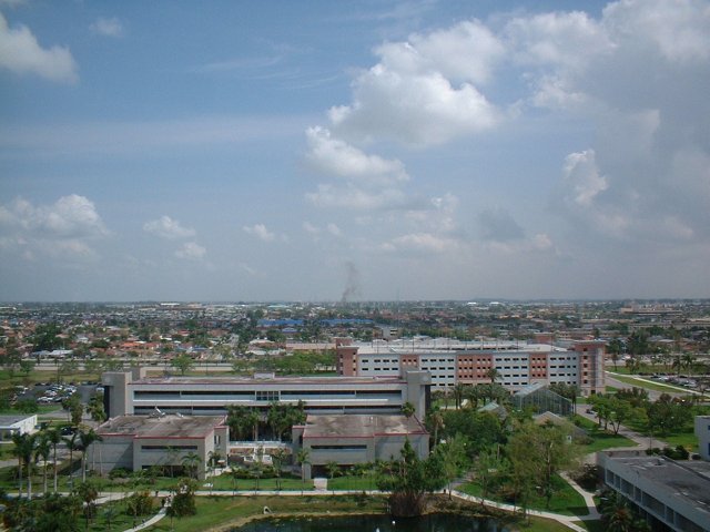To the north, there was a random fire of some sort. I dunno.