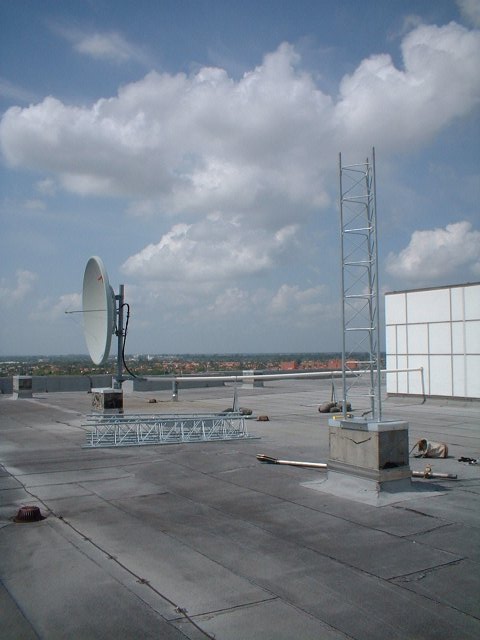 Base plate and first section secured... 10 feet.