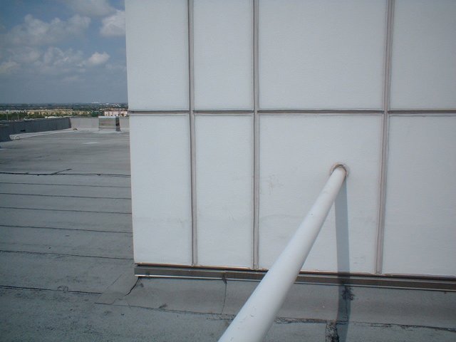 The wall, about to be penetrated (how NAUGHTY!) for the guy anchor