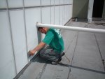 Merritt, threading the anchor into place