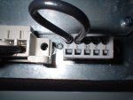 The cabinet's terminal block