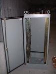 The cabinet, before equipment was installed.