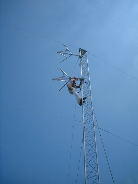 The second of three bays is mounted...