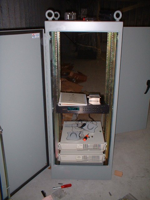 The Powerware UPS and Fanfare reciever in place