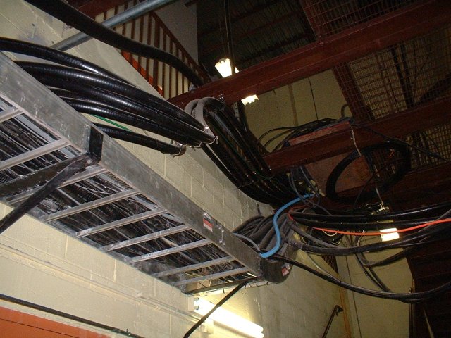 Inside the hallway. These are the feedlines to all the Fun Stuff(TM) up on the tower.