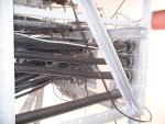 Cable feeding into the building