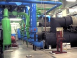 The campus's air conditioning plant, or part thereof. See the upper part of this building here.