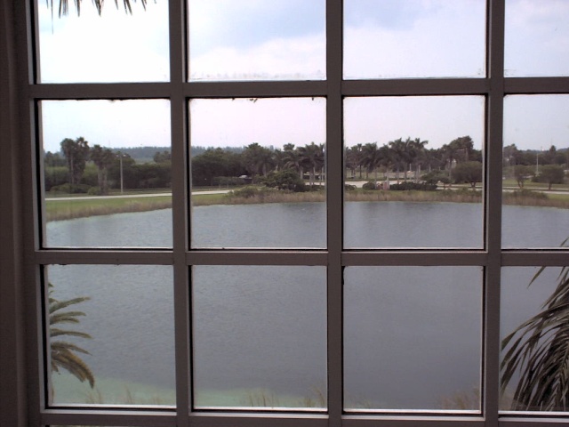 The lake outside