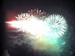 I love how the smoke trails left by fireworks displays get backlit by additional fireworks being launched... this doesn't show it very well, but... fooom! CCD overload! Shininess!